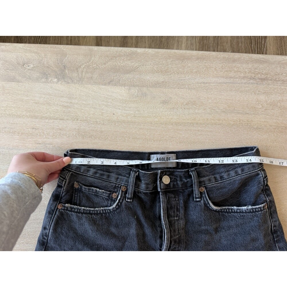 Agolde Parker Denim Shorts in Bewitched Washed Black Size 27 3" Inseam - Picture 7 of 8